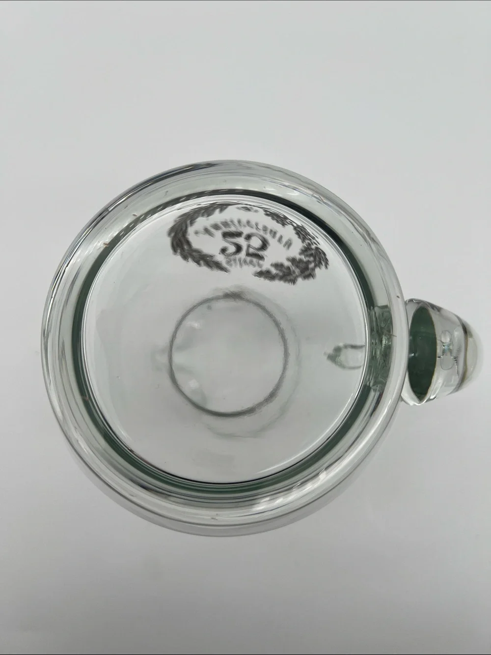 Vintage West Virginia Glass Co. 25th Silver Anniversary Hand-blown Glass Pitcher